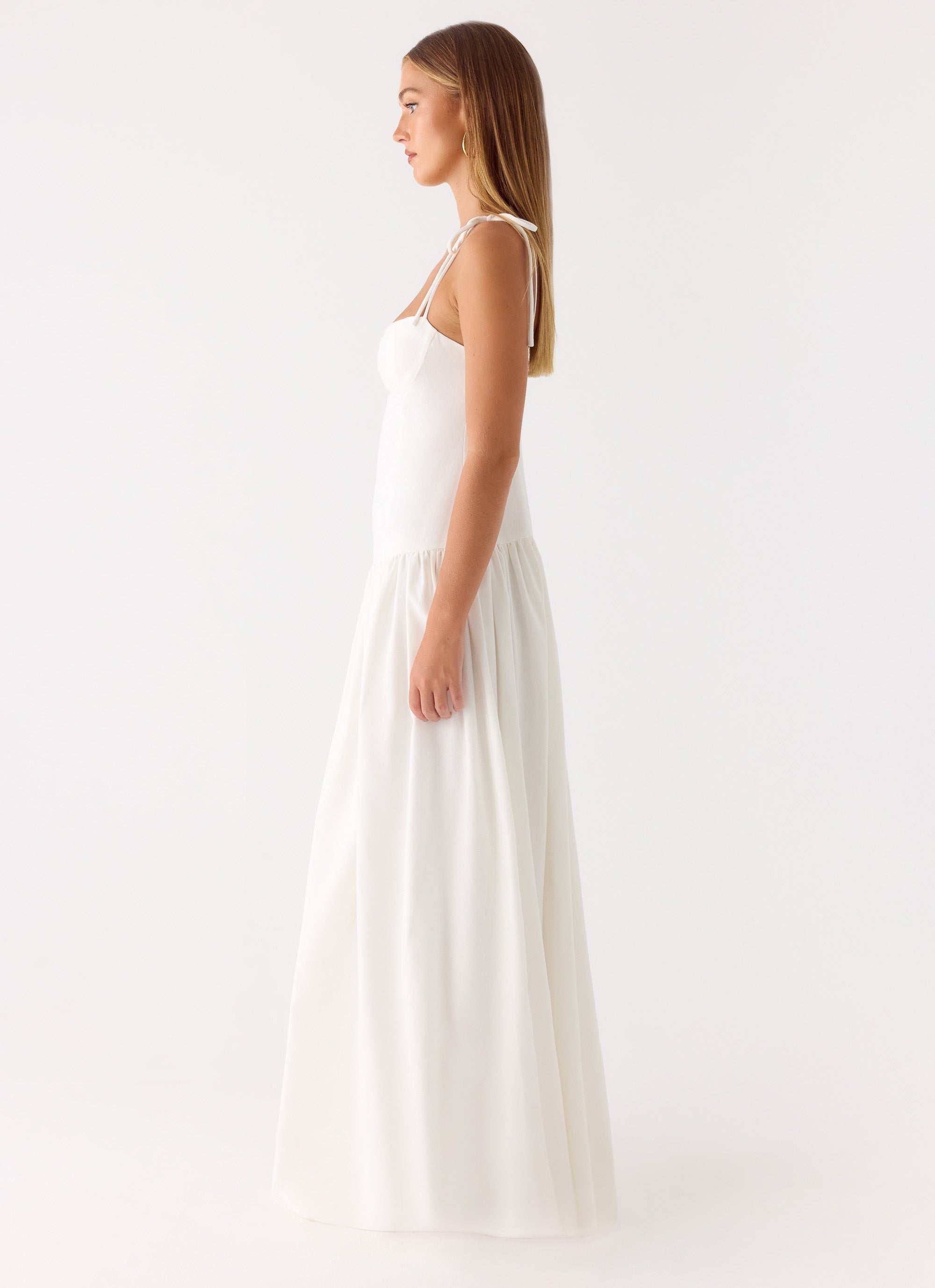 Giovanna Linen Maxi Dress - White