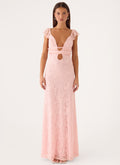 Giulia Lace Maxi Dress - Pink