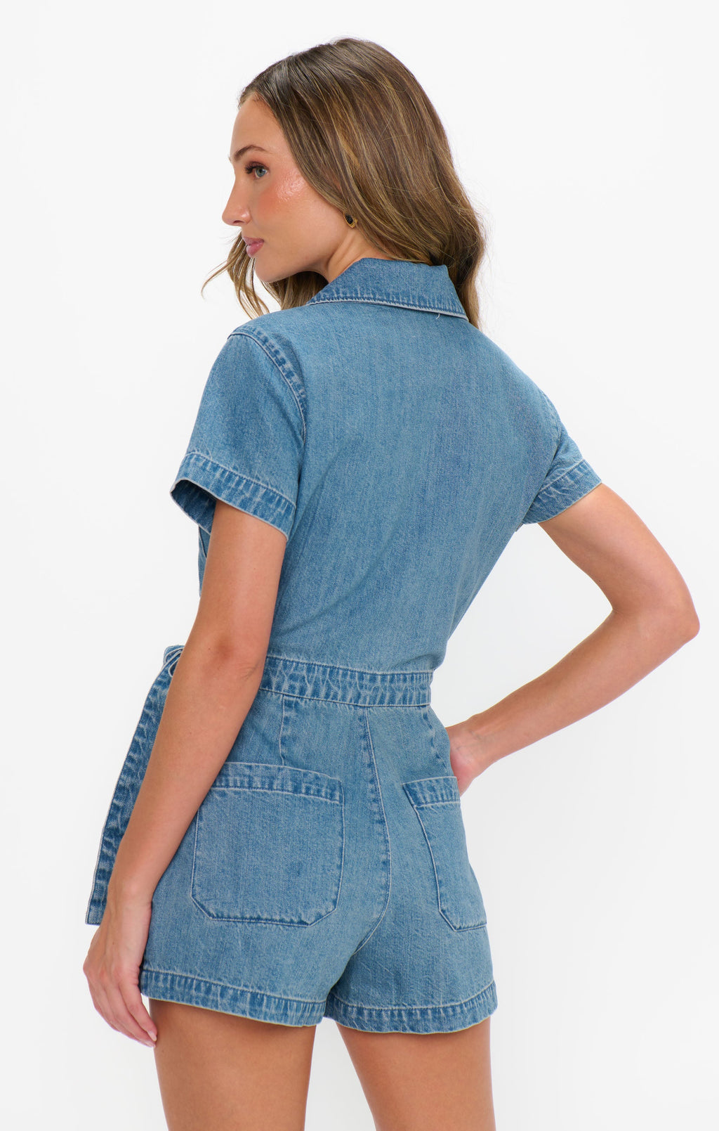 Stateside Romper ~ Hazy Blue