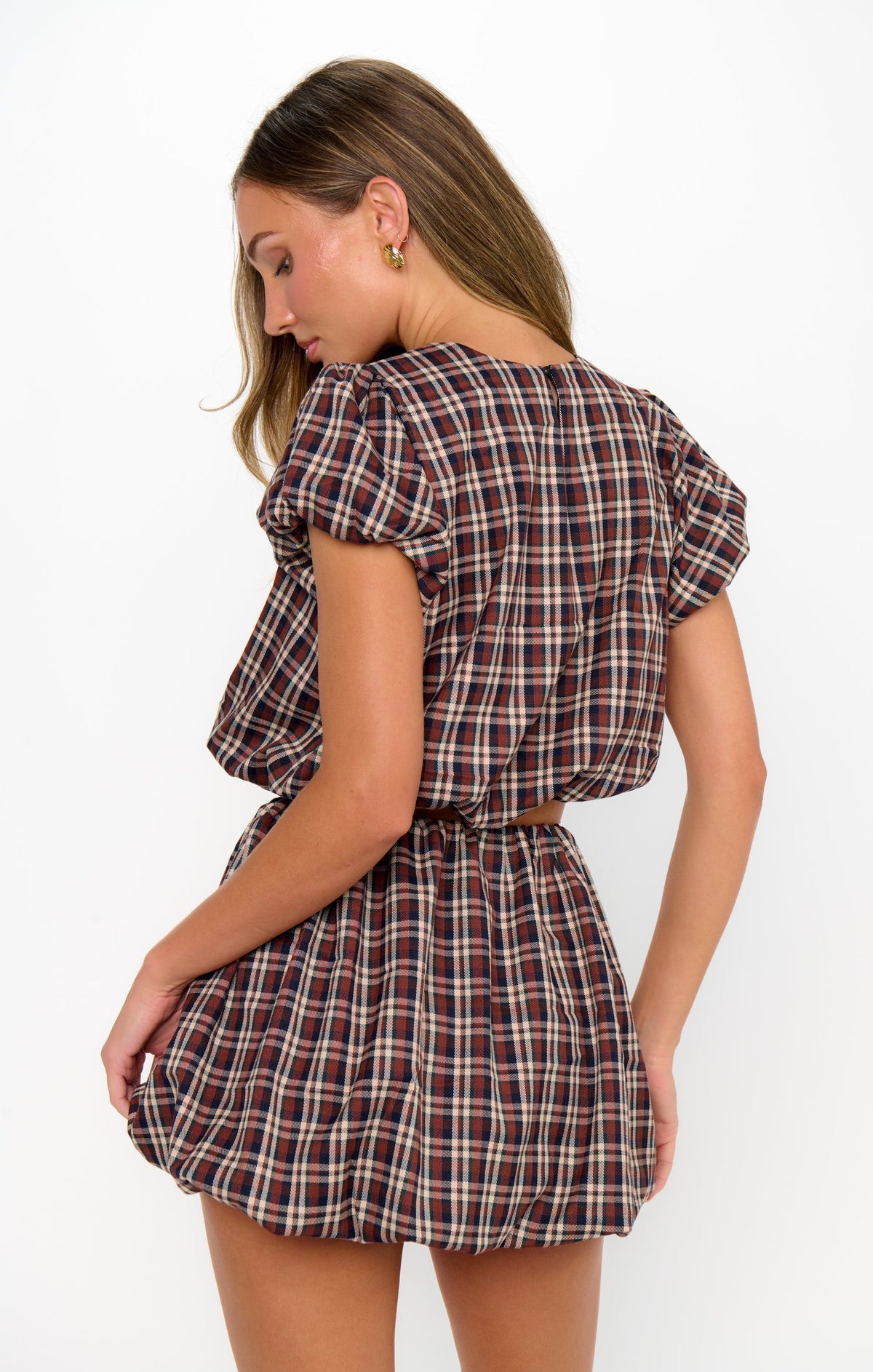 Highland Bubble Skort ~ Saddle Plaid
