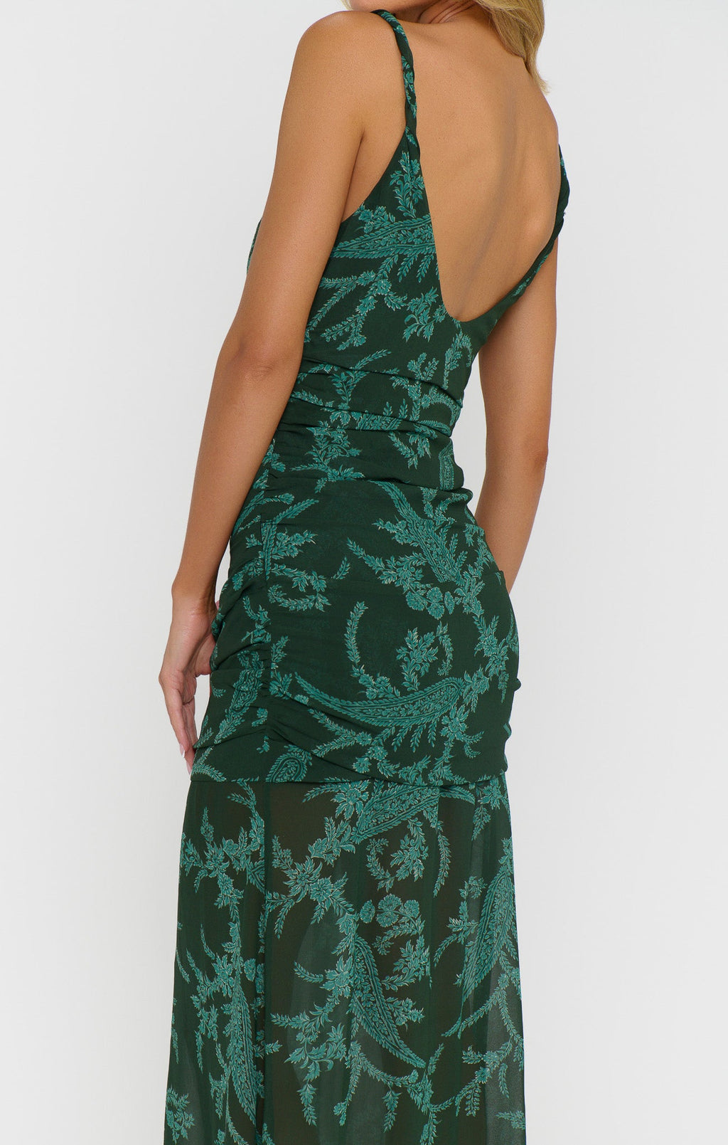 Chantelle Maxi Dress ~ Pine Green Paisley