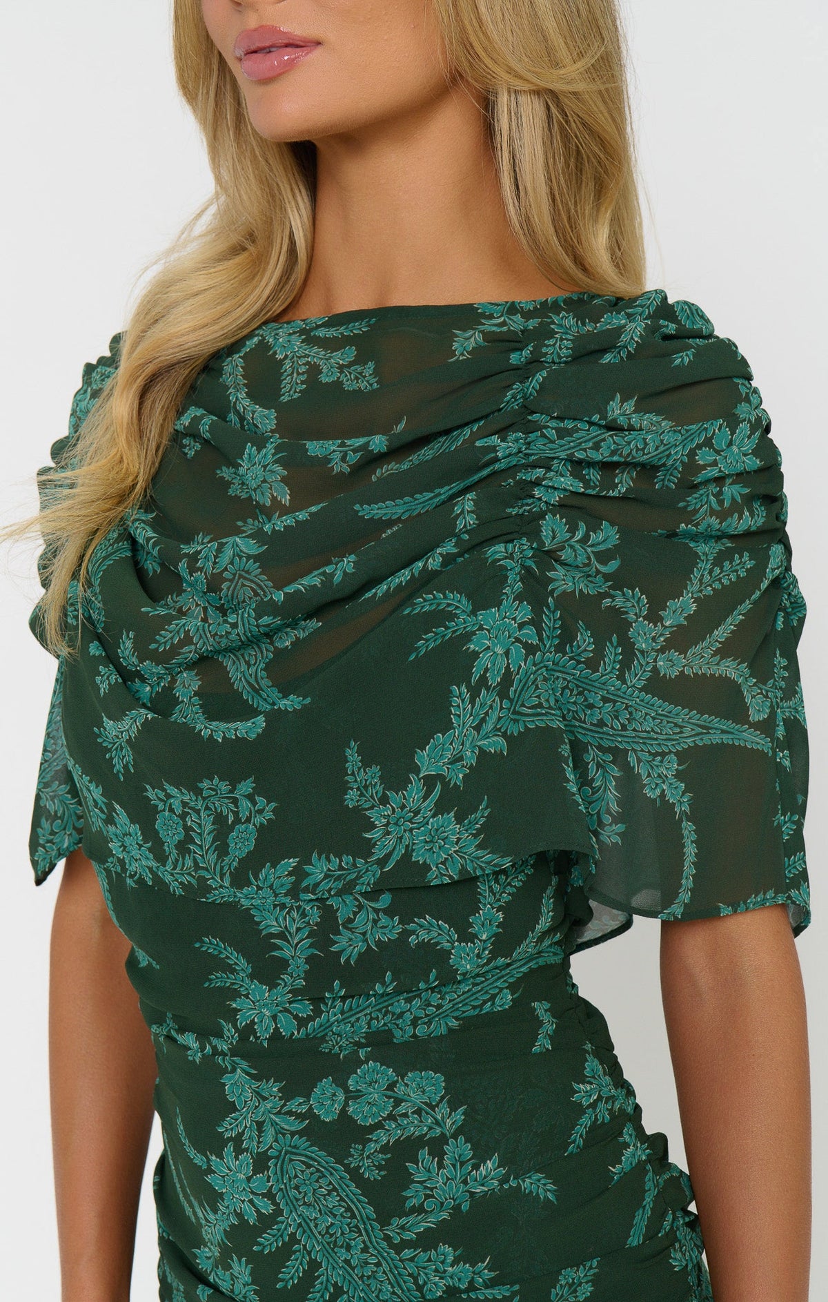 Chantelle Maxi Dress ~ Pine Green Paisley