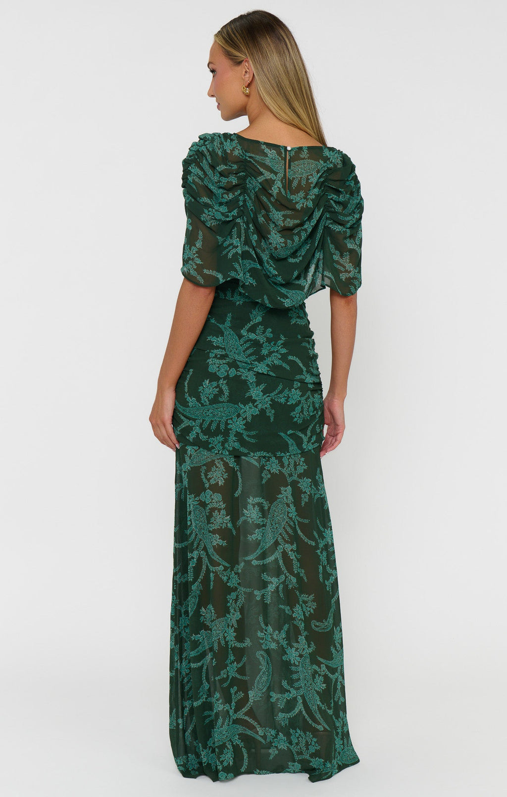 Chantelle Maxi Dress ~ Pine Green Paisley