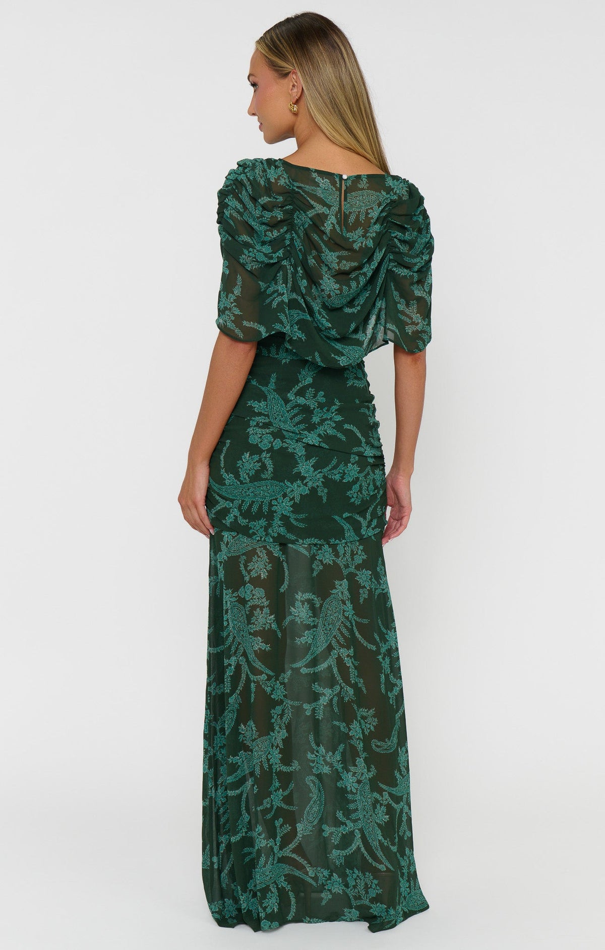 Chantelle Maxi Dress ~ Pine Green Paisley