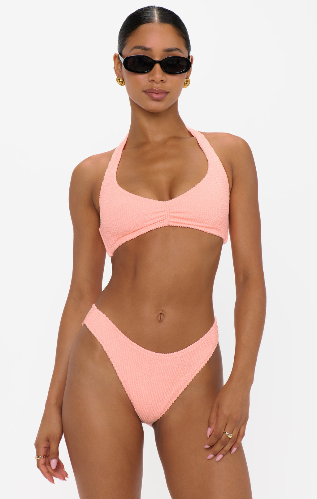 Malta Top ~ Peach Sherbet Scrunch