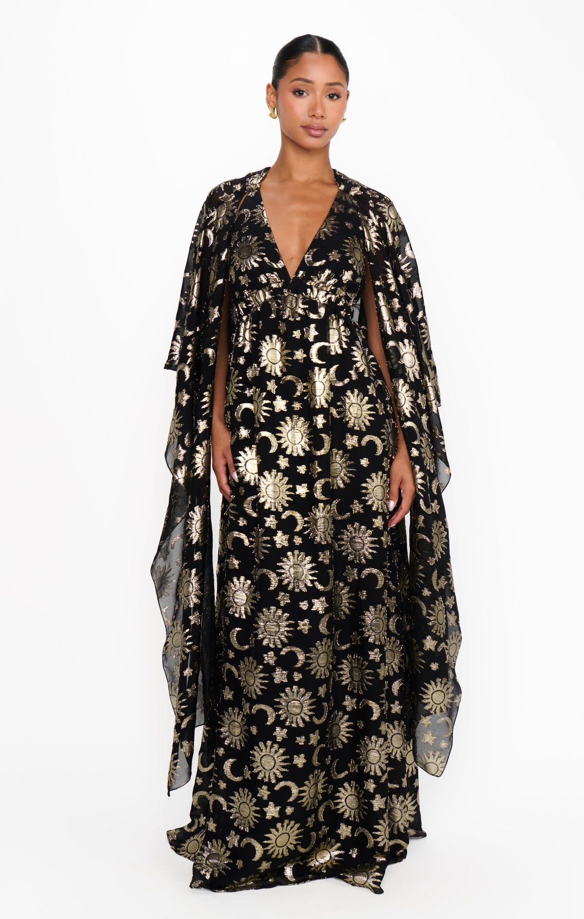 Wanderlust Maxi Dress ~ Celestial Shimmer Chiffon
