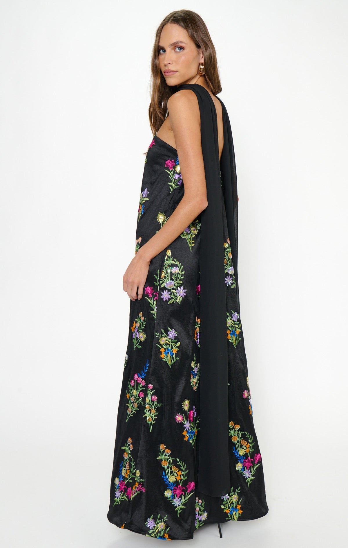 Riley Maxi Dress ~ Ethereal Sequins Black