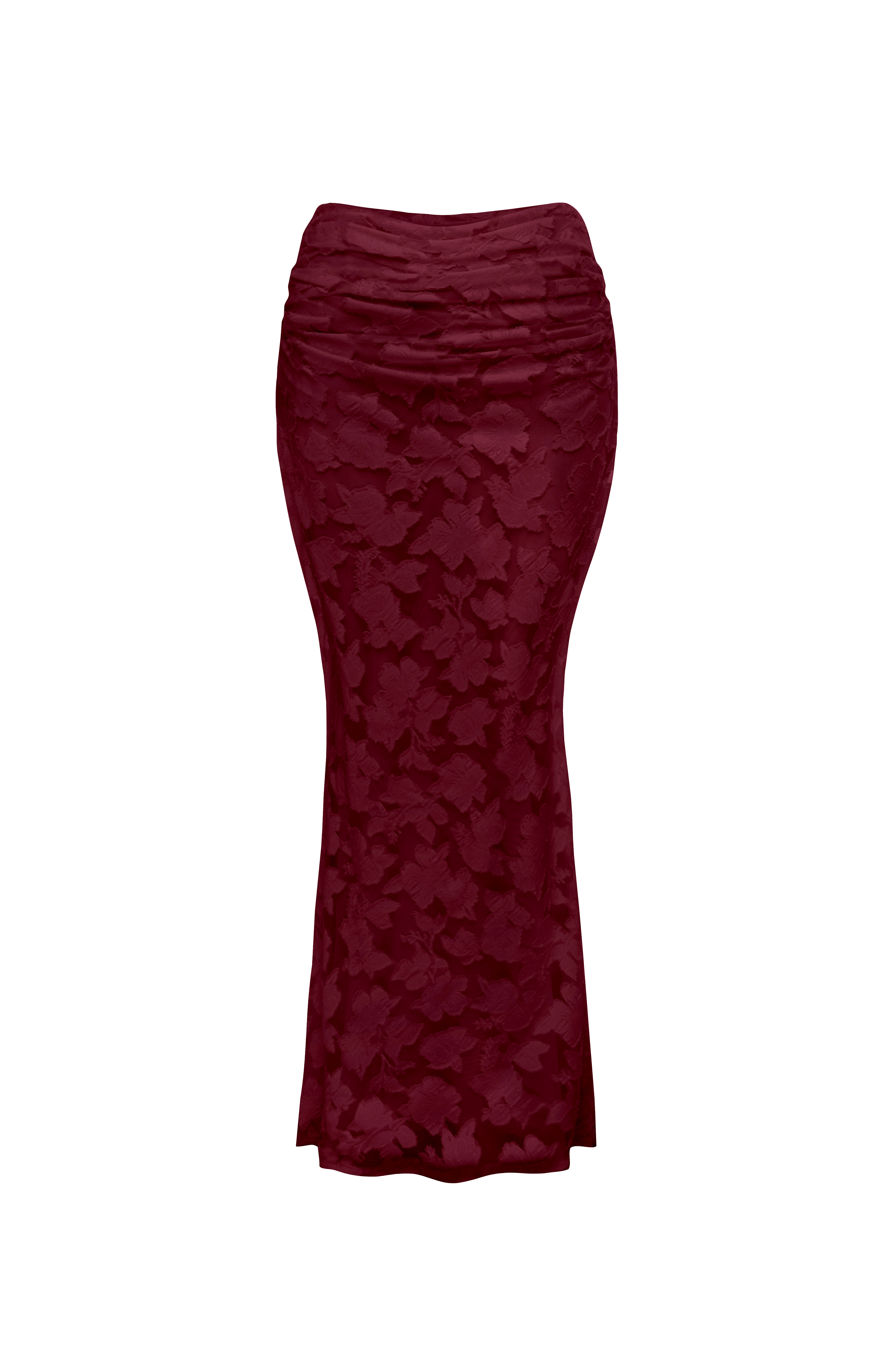 Myra Maxi Skirt - Cherry Lacquer