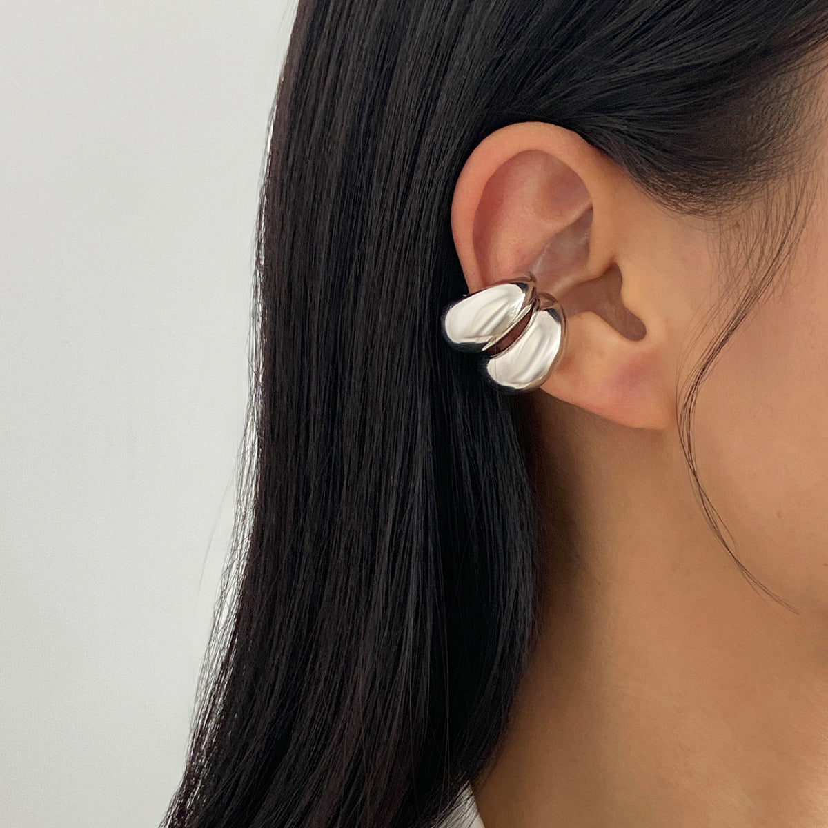 Abstract Spiral Cuff No Piercing Earrings
