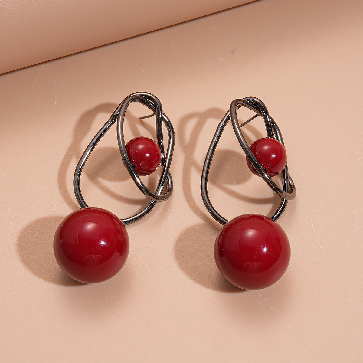 Acrylic Geometric Sphere Wrap Earrings