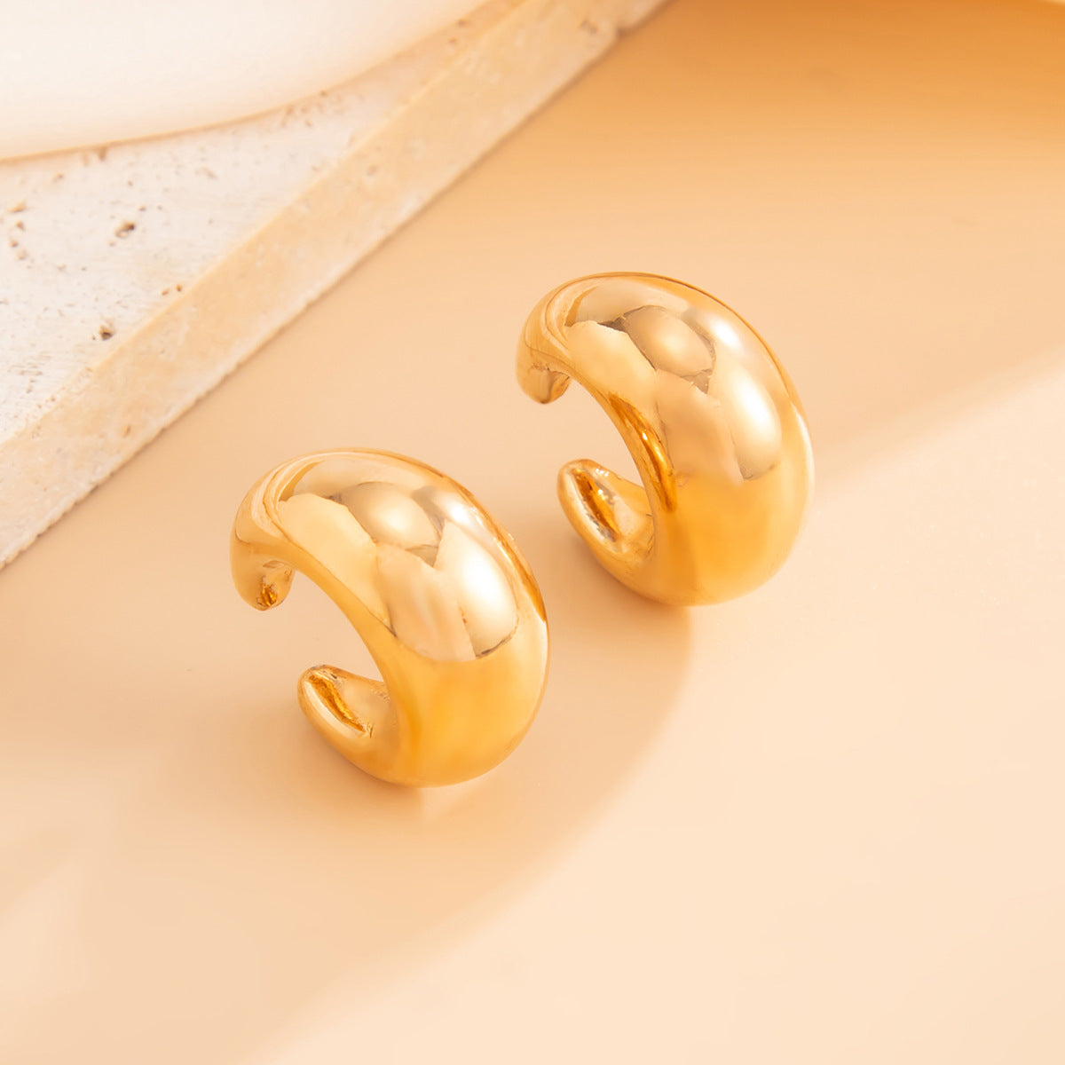 Abstract Spiral Cuff No Piercing Earrings