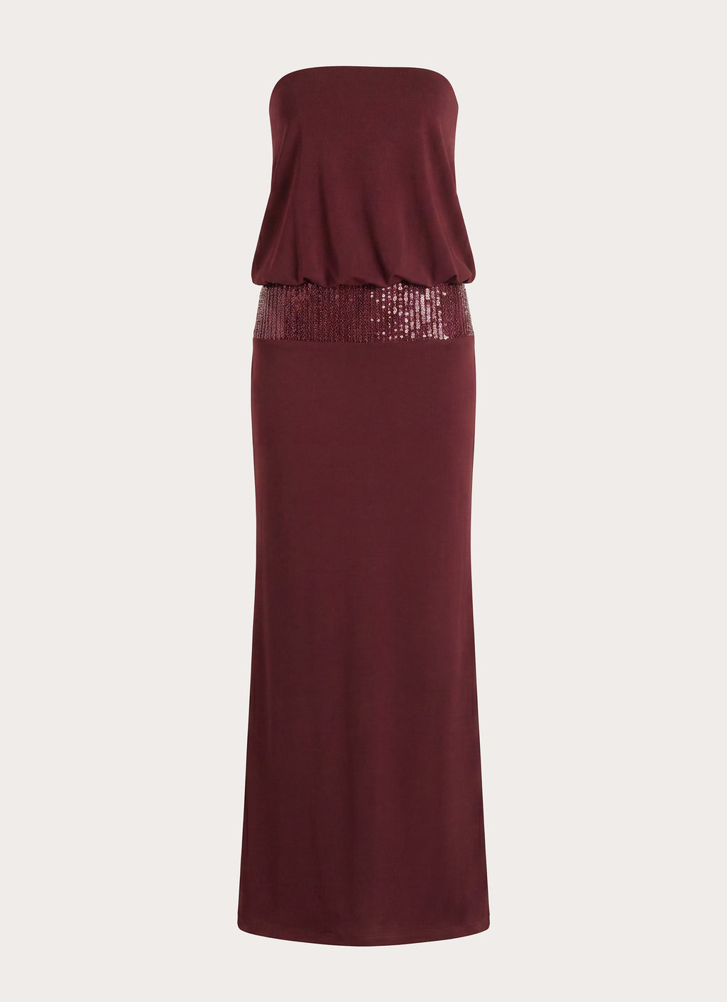 Posine Strapless Maxi Dress - Maroon