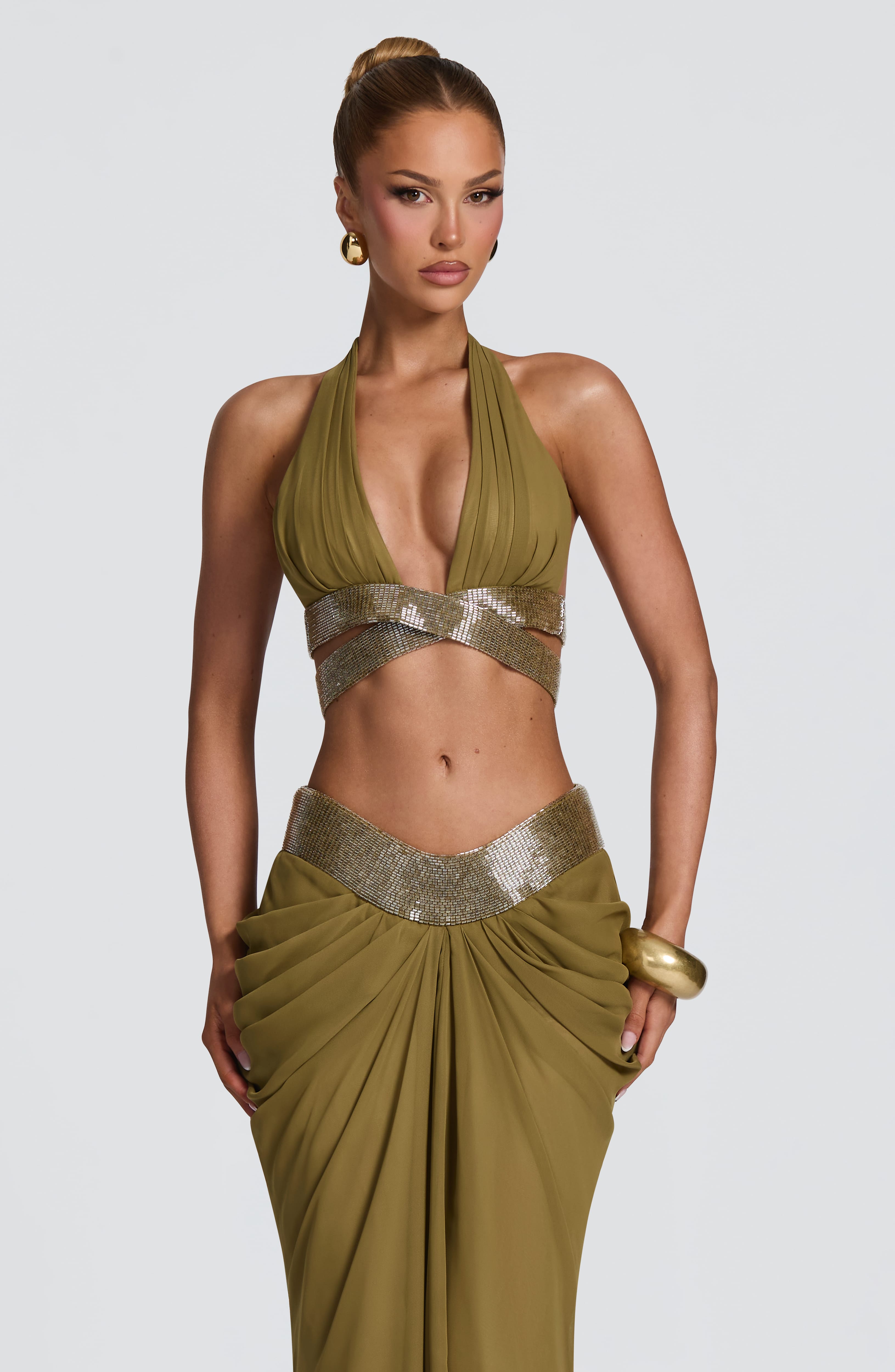 Sophie Maxi Skirt - Deep Olive