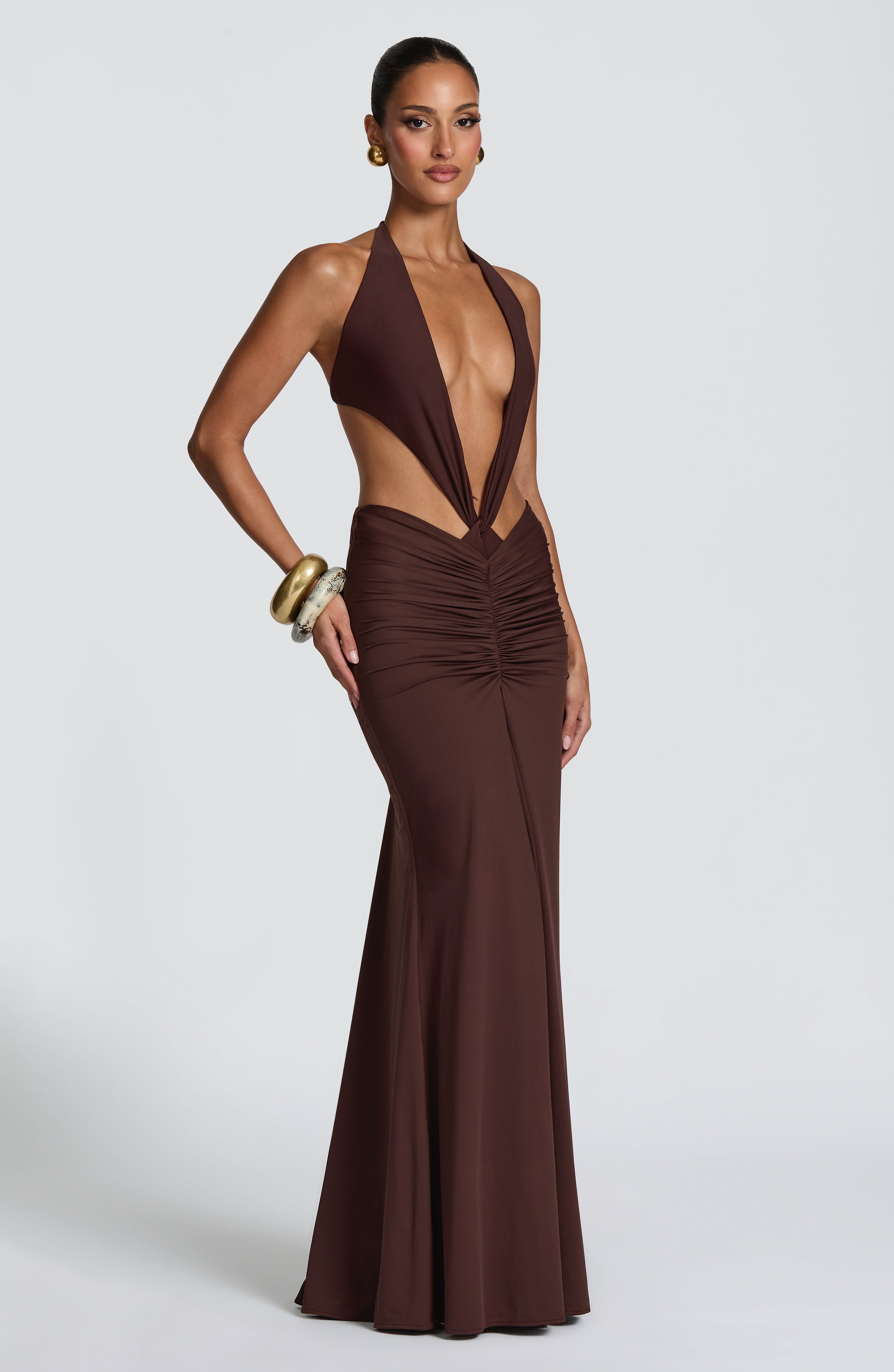 Sonny Maxi Skirt - Plum Brown