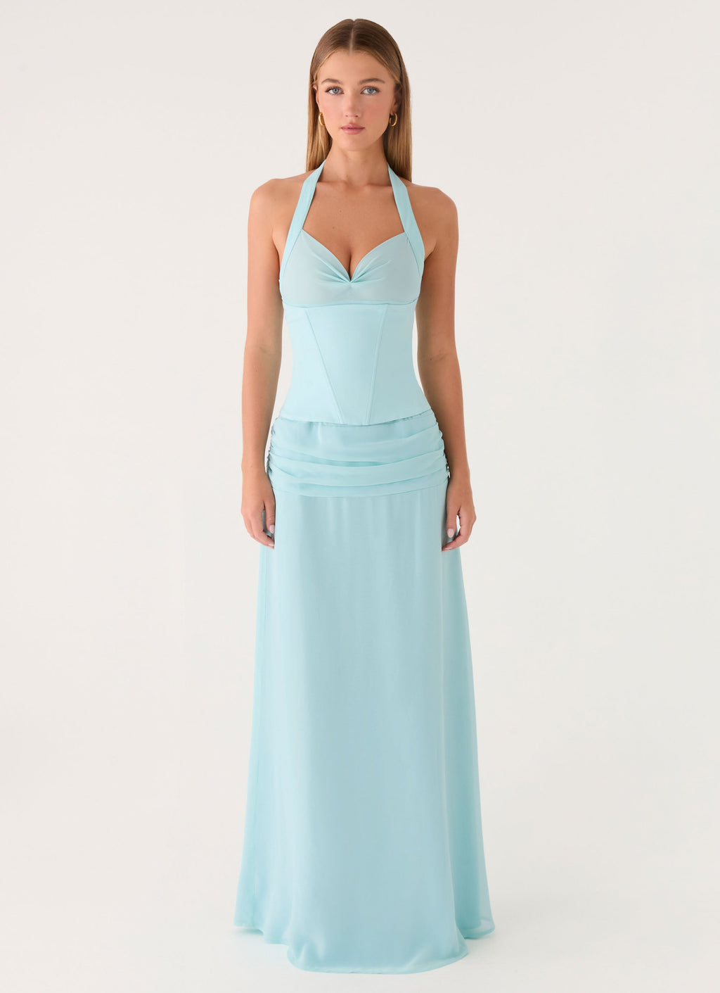 Soneva Corset Maxi Dress - Aqua