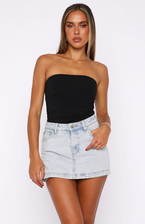All Your Problems Denim Skort Glacier Blue Wash