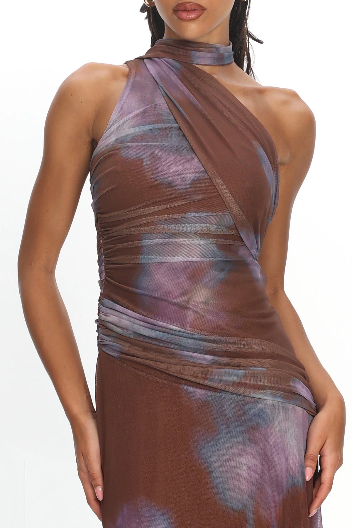 Solene Midi Dress Chocolate