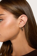 Abstract Dangling Hoop Earrings