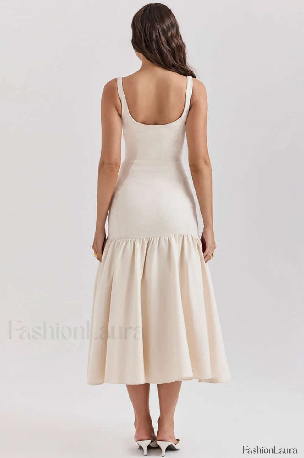 Amore Dropped Stylish Waist Midi Dress
