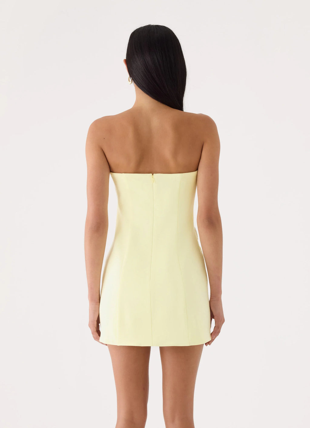 Marta Strapless Mini Dress - Yellow