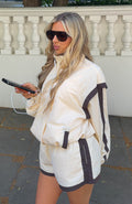 Back For Good Windbreaker Jacket Cream/Chocolate