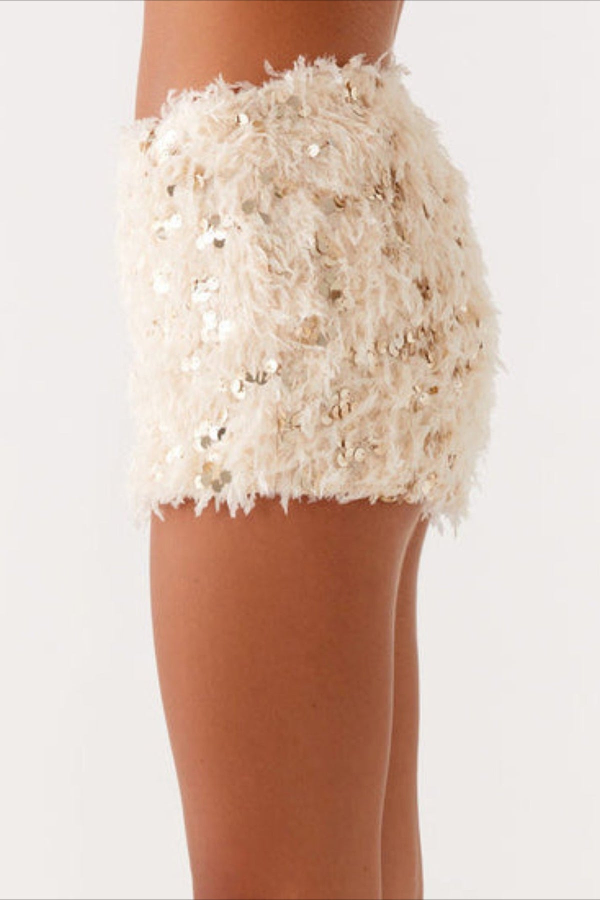 Apricot Sequin Low Waist Shorts