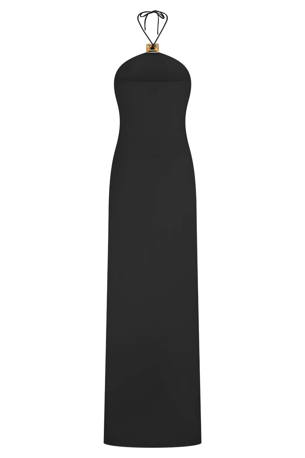 Quincy Halter Maxi Dress With Hardware - Black