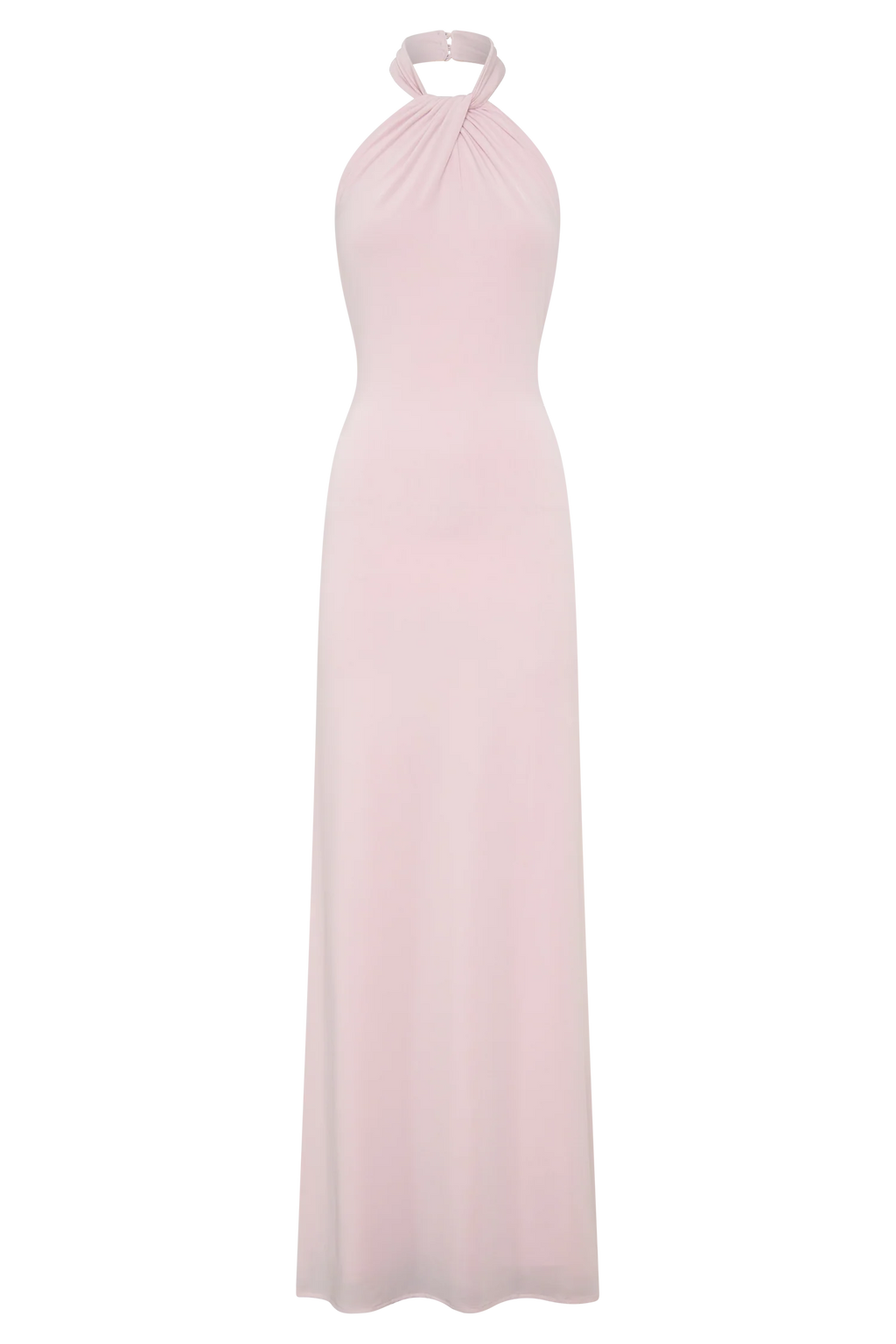 Elyna Slinky Halter Maxi Dress - Pale Pink