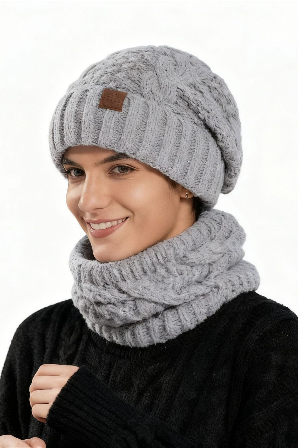 2-Piece Knit Hat And Scarf Set