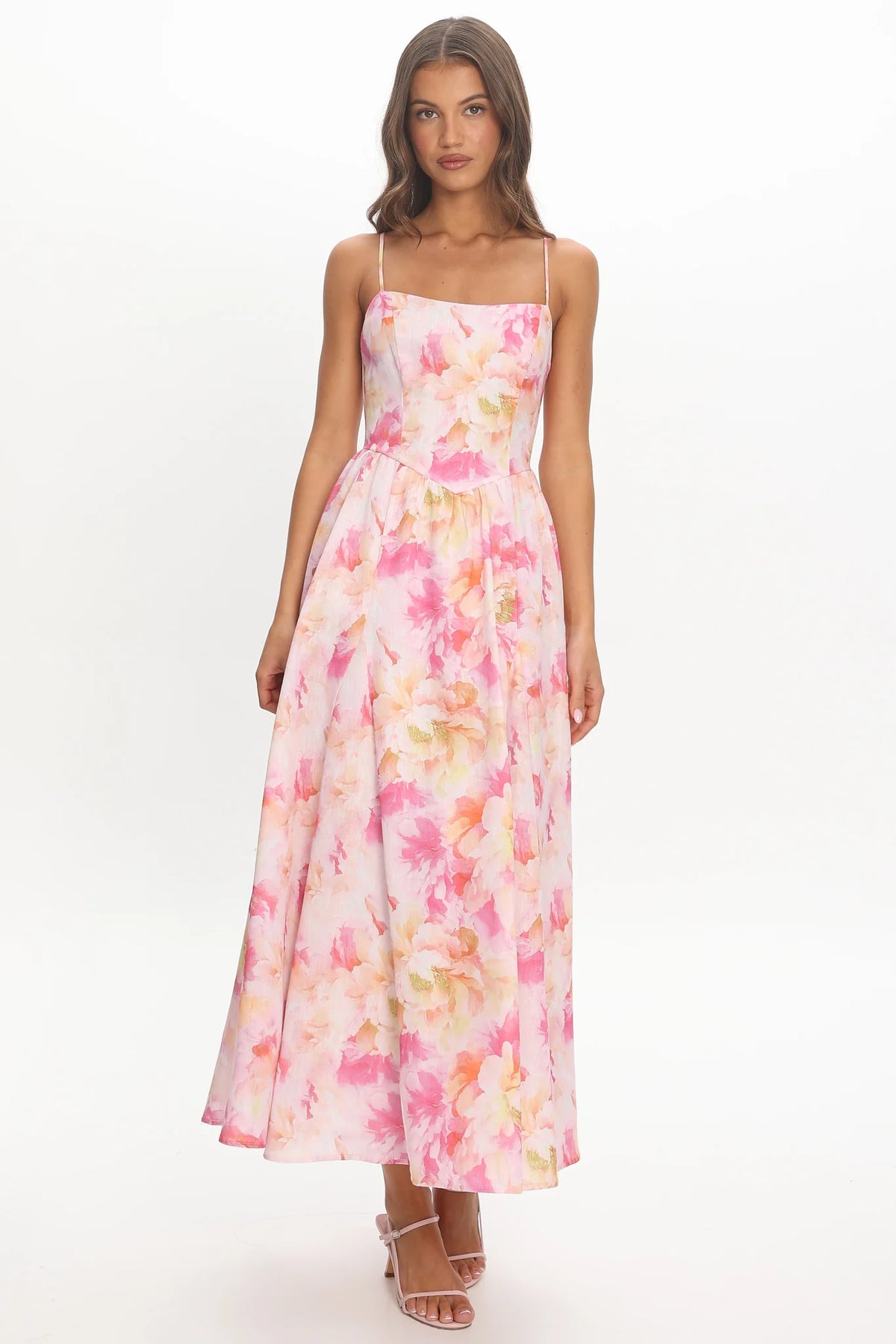 Avelisse Scoop Midi Dress Pink