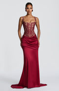 Claudette Maxi Skirt - Burgundy