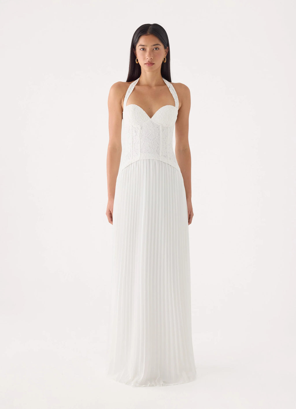 Tunnel Vision Maxi Dress - White