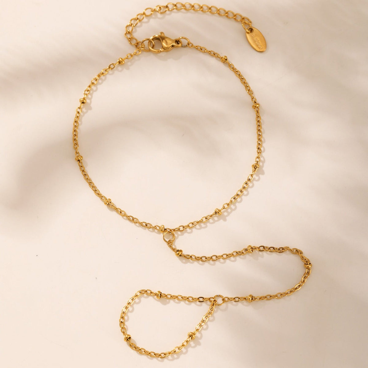18K Gold Plated Stainless Steel Knuckle Finger Bracelet