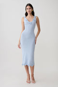 Rachael Knit Midi Dress - Light Blue