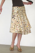 Acetate Lyocell Psychedelic Dot Midi Skirt