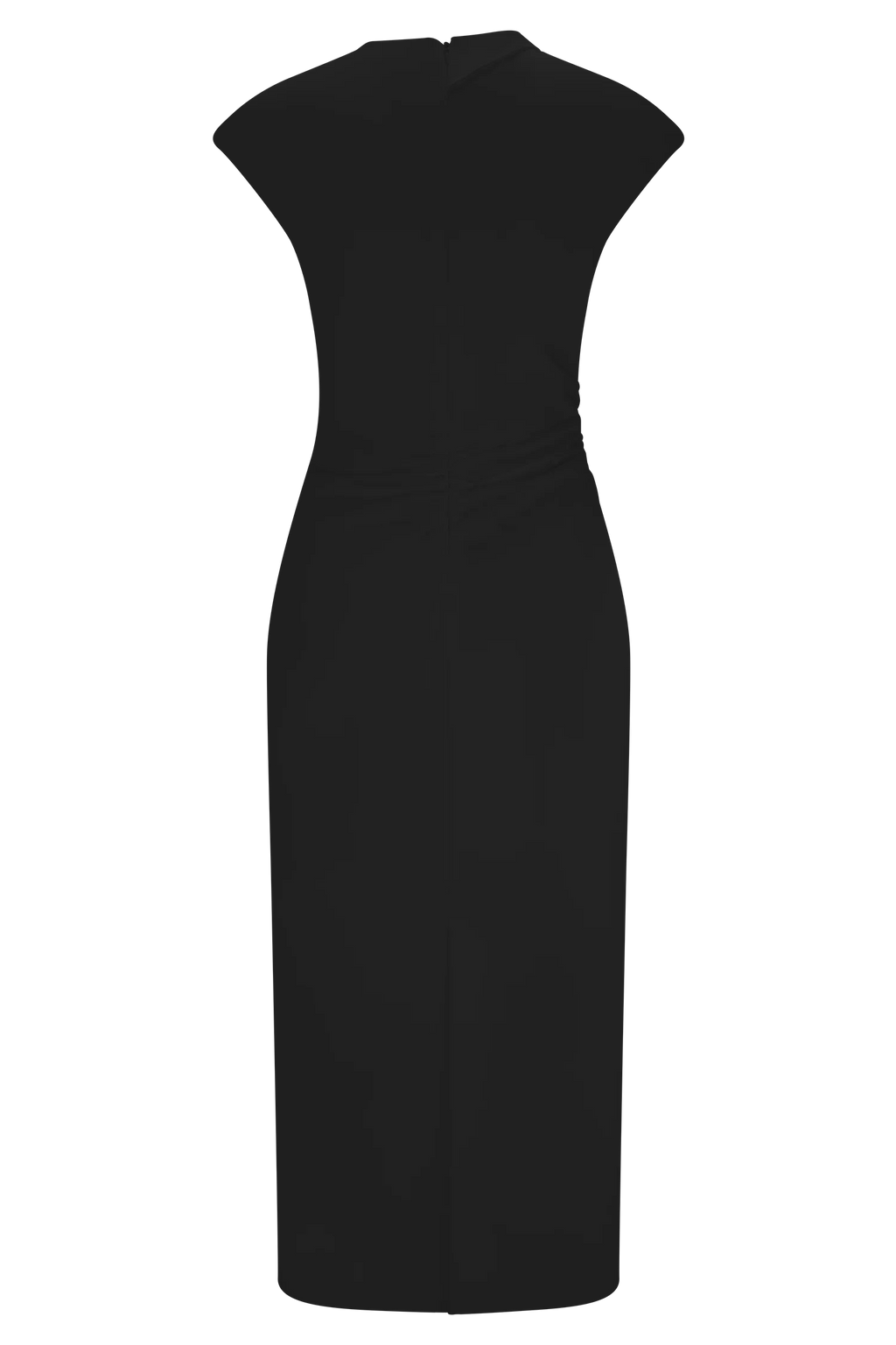 Lorena Cotton Midi Dress - Black