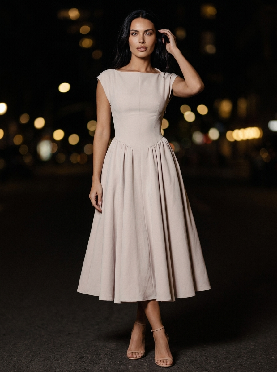 CAMILLE ELEGANCE MIDI DRESS