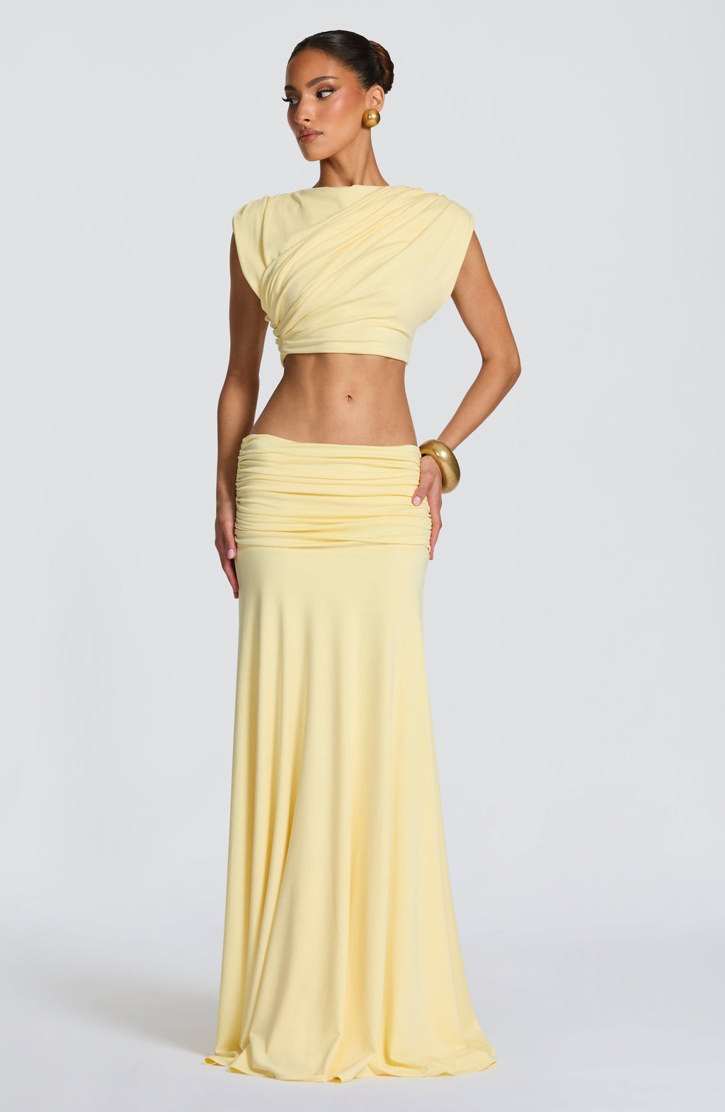 Paige Maxi Skirt - Lemon