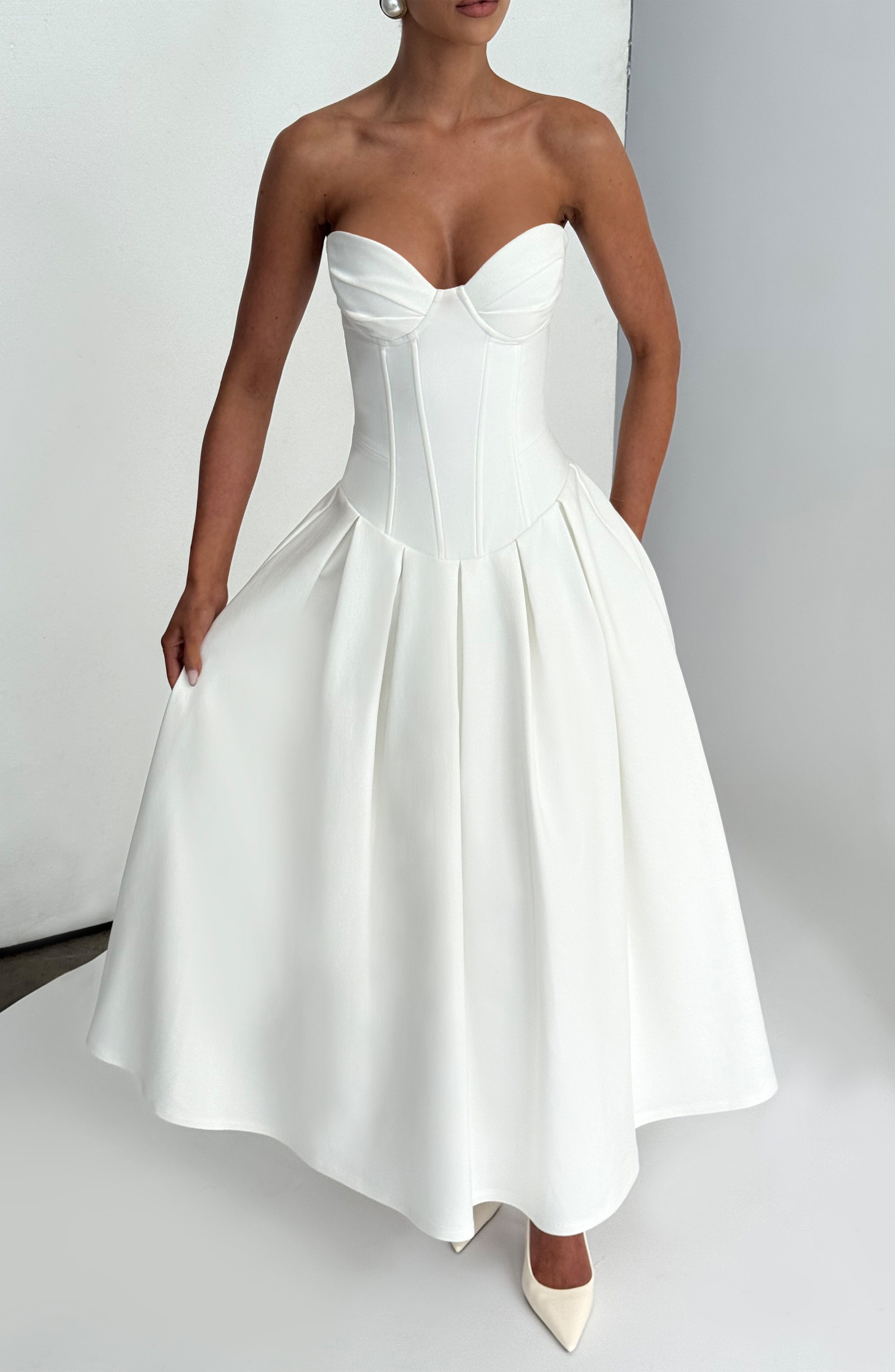 Salma Midi Dress - Ivory
