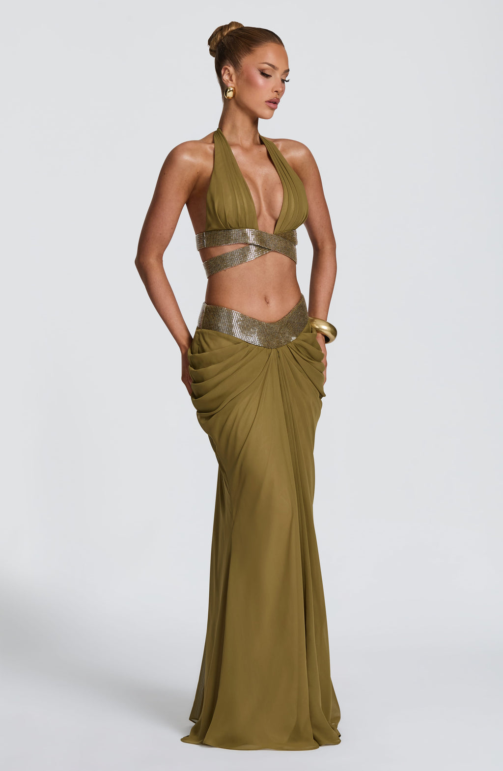 Sophie Maxi Skirt - Deep Olive