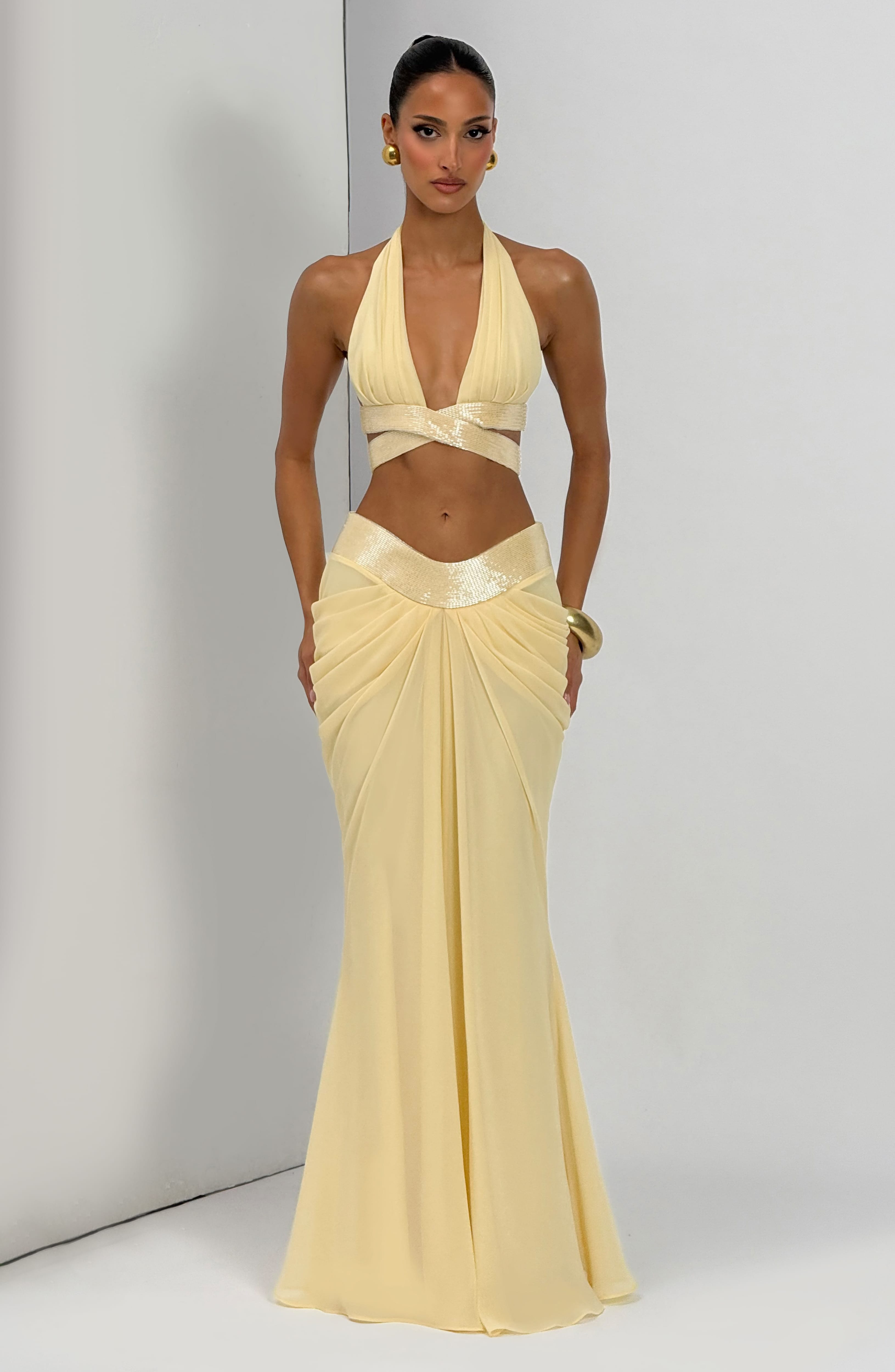 Sophie Maxi Skirt - Lemon
