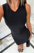 Wild Love Knit Mini Dress Black